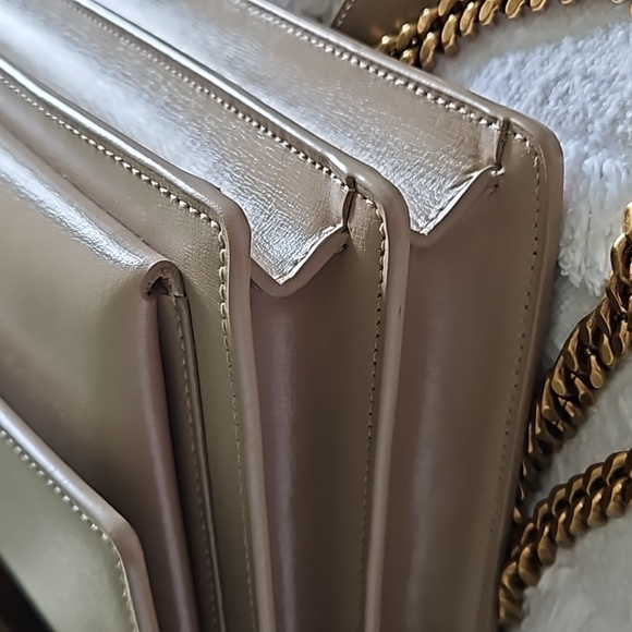 Authentic YSL sunset medium bag in nude smooth leather - Picture 14 of 16